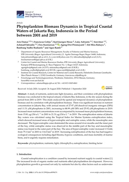 Phytoplankton Biomass Dynamics in Tropical Coastal Waters of Jakarta Bay, Indonesia in the Period Between 2001 and 2019