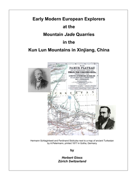 Early Modern European Explorers at the Kuen-Lun, China, Mountain