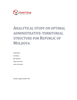 Analytical Study on Optimal Administrative-Territorial Structure for Republic of Moldova