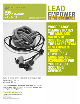 2018 Wood Badge C2-783-18