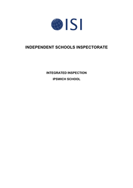 Ipswich School Inspection Report 2014