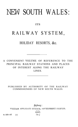 Its Railway System, Holiday Resorts &C. 1897