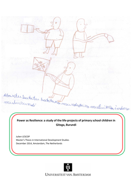 Power As Resilience: a Study of the Life-Projects of Primary School Children in Gitega, Burundi