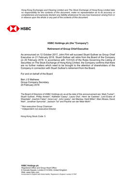 HSBC Holdings Plc (The 