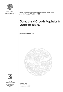 Genetics and Growth Regulation in Salmonella Enterica