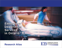 Emergency Department Services in Ontario 1993 – 2000 Technical Appendix Emergency Department Services in Ontario — Technical Appendix