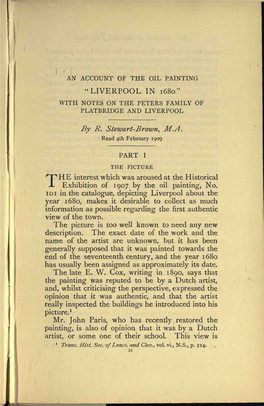 By R. Stewart-Brown, M.A. Read 4Th February 1909