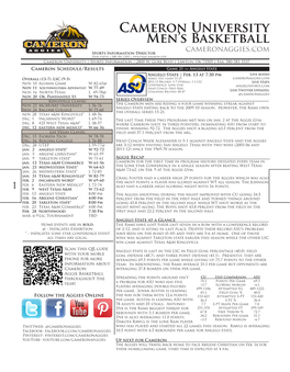 Cameron University Men's Basketball Cameron Combined Team Statistics (As of Feb 11, 2013) All Games