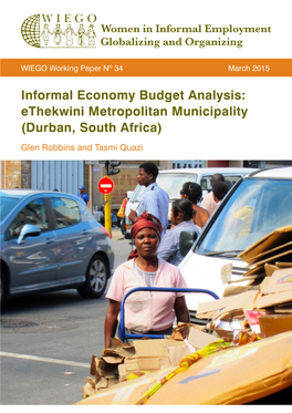 Informal Economy Budget Analysis: Ethekwini Metropolitan Municipality (Durban, South Africa)