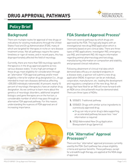 Alternative Drug Approval Pathways