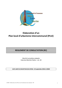 Cc Blv Réglement Consultation