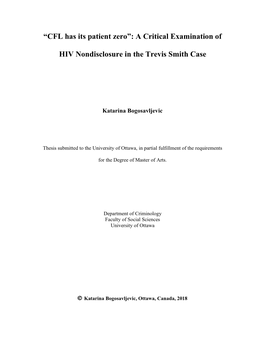 “CFL Has Its Patient Zero”: a Critical Examination of HIV Nondisclosure