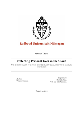 Protecting Personal Data in the Cloud Using Cryptography to Enforce Confidentiality Guarantees Under Usability Constraints