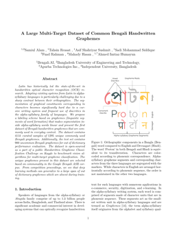 A Large Multi-Target Dataset of Common Bengali Handwritten Graphemes