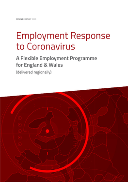 Employment Response to Coronavirus a Flexible Employment Programme for England & Wales (Delivered Regionally) EMPLOYMENT RESPONSE to CORONAVIRUS 2020