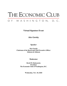 Virtual Signature Event Alex Gorsky