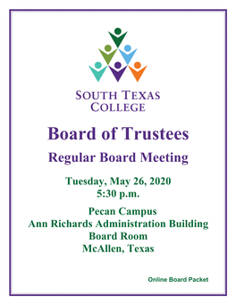 2020-05-26 Regular Board Meeting Packet