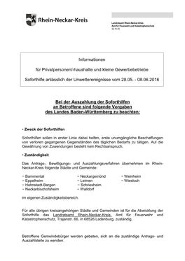 Infoblatt Soforthilfe