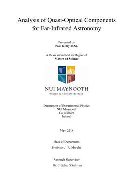 Analysis of Quasi-Optical Components for Far-Infrared Astronomy