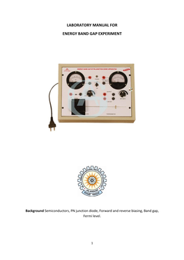Laboratory Manual for Energy Band Gap Experiment