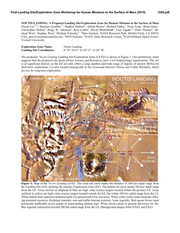 NOCTIS LANDING: a Proposed Landing Site/Exploration Zone For