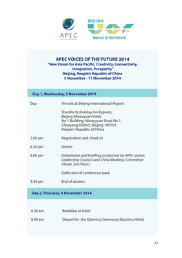 Apec Voices of the Future 2014