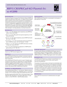 RRP15 CRISPR/Cas9 KO Plasmid (H): Sc-412090