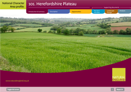 NCA Profile: 101 Herefordshire Plateau