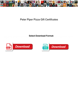 Peter Piper Pizza Gift Certificates