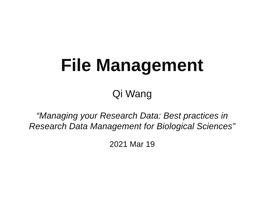 File Management