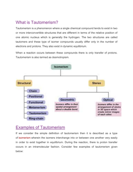 What Is Tautomerism? Examples of Tautomerism