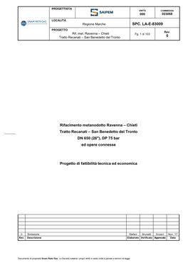 Progetto Di Fattibilità Tecnica Ed Economica