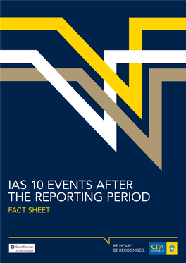 IAS 10 Events After the Reporting Period