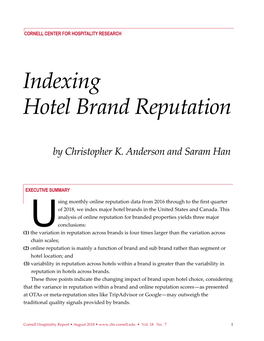 Indexing Hotel Brand Reputation