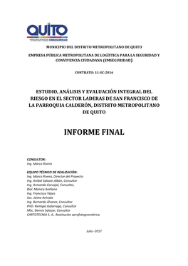 Informe Final LSF VOLUMEN I Julio 2017.Pdf