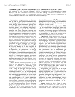 Strontium Stable Isotope Composition of Allende Fine-Grained Inclusions B