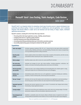 Parasoft Jtest : Java Testing, Static Analysis, Code Review