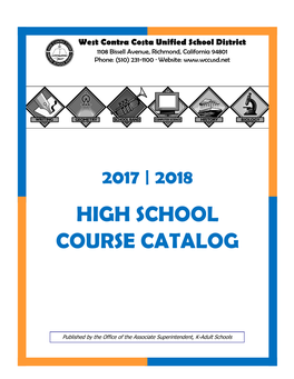 High School Course Catalog……………………………………………………………………