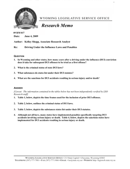 Research Memo