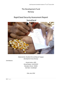 Rapid Seed Security Assessment Report Somaliland