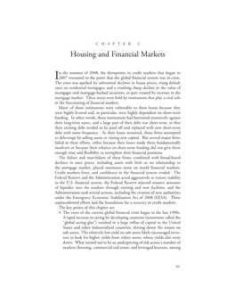 Housing and Financial Markets