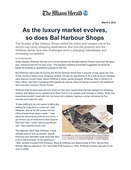 As the Luxury Market Evolves, So Does Bal Harbour Shops