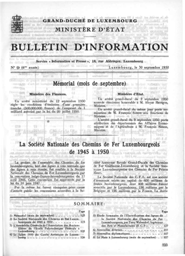 Bulletin D'information