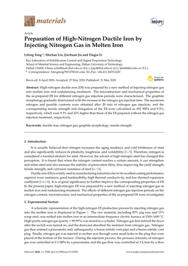 Preparation of High-Nitrogen Ductile Iron by Injecting Nitrogen Gas in Molten Iron