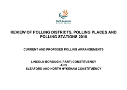 Review of Polling Districts, Polling Places and Polling Stations 2018