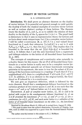 DUALITY in VECTOR LATTICES [1, P. 245]