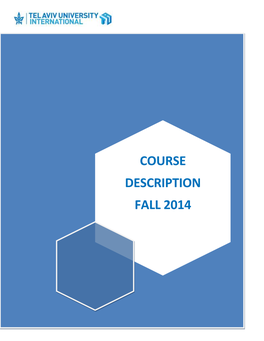 Fall Semester 2014 Course Description