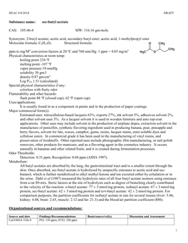 Substance Name: Sec-Butyl Acetate