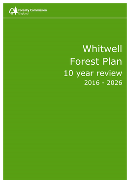 Whitwell Forest Plan 10 Year Review 2016 - 2026