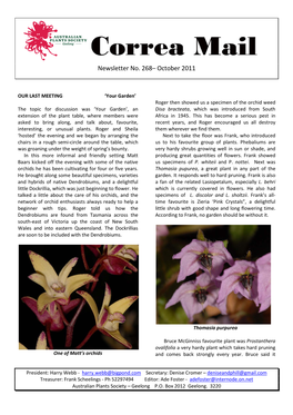Newsletter No. 268– October 2011